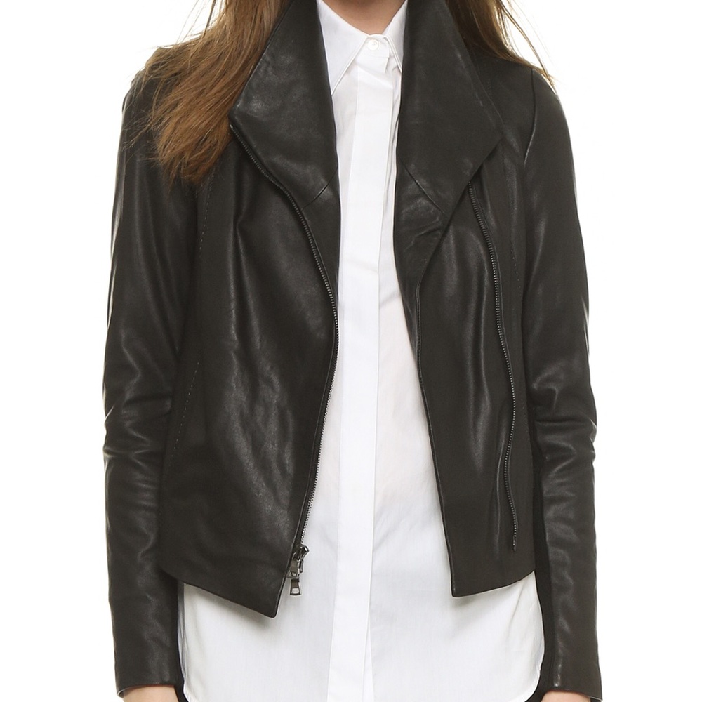 Vince Black Leather Jacket